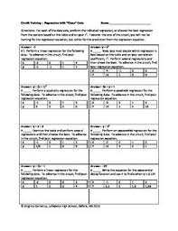 Circuit Training Linear Quadratic And Exponential Regression Quadratics Regression Circuit