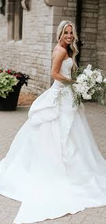 Prom dresses ball gowns for women formal satin long strapless party wedding evening dress. Sweetheart Strapless Lace Satin Ball Gown Wedding Dresses Db0171 Daintybridal