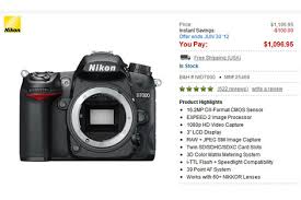 nikon instant rebate 100 off d7000 200 off d5100