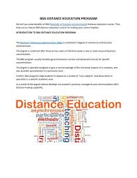 Bba Distance Education Program Distance Education Business Courses Business School Logo