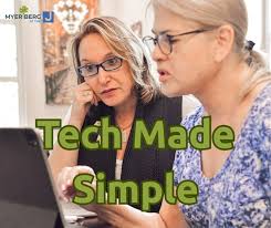 Start with curiosity. Be a lifelong learner. , Explore the possibilities  with Myerberg at the J Tech Made Simple classes!, Learn more and register  for upcoming classes at jcc.org/myerberg-at-the-j