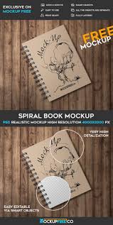Spiral Book Free Psd Mockup Free Desenho Mockup