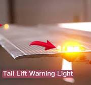 Warning LED tail lift light 4W on 9V battery for truck lift platform - 2 pcs