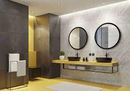 Click the image for larger image size and more details. 25 Cheerful Grey And Yellow Bathrooms Shelterness