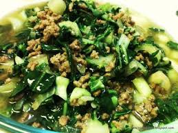 Casa Baluarte Giniling Na Karne At Pechay Beef Giniling Recipe Ground Beef Filipino Recipe Vegetable Recipes
