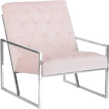 Shop with afterpay on eligible items. Modern Glam Light Pink Armchair Accent Chair Button Tufted Silver Frame Harstad