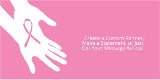 Hands holding breast cancer ribbon, vector illustration. Breast Cancer Banner Breast Cancer Awareness Decoration