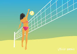 Qual o tamanho da quadra de voleibol? Mulher Jogando Volei Na Praia No Verao 1237924 Vetor No Vecteezy