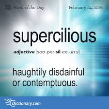 The Definition Of Supercilious Words Unusual Words Uncommon Words