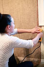 Put A Burlap On It Bower Power Burlap Wall Fabric Covered Walls Diy Burlap
