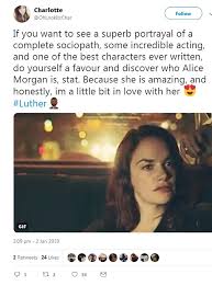 Maar de enige met wie luther over zulke zaken praat, is alice, de mooie moordenares. Luther Viewers Are Stunned By Alice Morgan S Steamy Romp Revelation In Shock Flashback Scenes Daily Mail Online