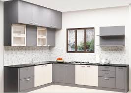 Buy Erica L Shaped Kitchen With Laminate Finish Online In Bangalore Shop Now F Indian Kitchen Design Ideas Kitchen Furniture Design Kitchen Cupboard Designs