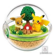 Pokemon Center 2018 Re Ment Terrarium Collection With Pikachu Series Pikachu Eevee Figure Version 4 Bonfire Pokemon Terrarium Eevee Pikachu