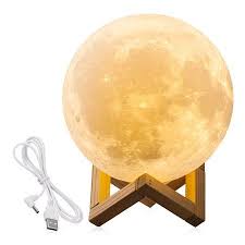 7 1 Large Moon Light 3d Printing Moon Lunar Led Night Light Lamp With Wooden Stand White Walmart Com Decorative Night Lights Night Light Lamp Moon Light Lamp