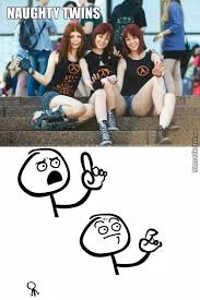 Naughty Twins Meme Ahseeit
