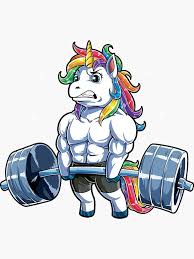 Unicorn Weightlifting T Shirt Fitness Gym Deadlift Rainbow Gifts Party Men Women Sticker By Liquegifts Cartoon Wallpaper Unicorn Wallpaper Unicorn Art