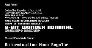 Released in 2015, undertale by american indie developer toby fox, quickly became one of the best loved games of all time. List Of Every Font Used In Undertale No Exception And Info On How To Use Them Properly Wingdings Included Undertale