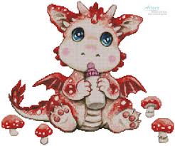 Stitch cross zum kleinen preis hier bestellen. Artecy Cross Stitch Mushroom Dragon Baby Cross Stitch Pattern To Print Online