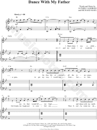 Luther Vandross Dance With My Father Sheet Music In Bb Major Transposable Download Print Sku Mn0051825