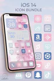 Pastel Iphone Ios 14 App Icons Pack Pastel Aesthetic Pink Ios Theme Personalized Home Screen Widgetsmith In 2020 App Icon Pastel Aesthetic Iphone