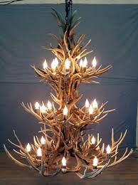 Aspen Antler Chandelier Mule Deer 3 Tier X Large