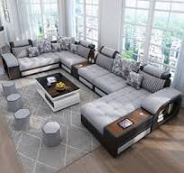 Sofá de tela para sala de estar, sofá de esquina minimalista moderno para  el hogar, combinación de muebles, sofá de tela con marco sólido Nórdico