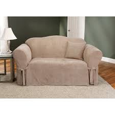 Slipcover collection slipcovers are a fast and cost effective way to protect your furniture and update your home decor. Sure Fit Soft Suede Loveseat Slipcover Taupe Walmart Com Walmart Com