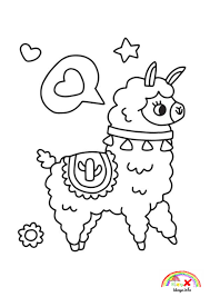 Cute watercolor dogs christmas costume. Kawaii Llama Coloring Page For Kids Coloring Pages For Kids Coloring Pages Kawaii