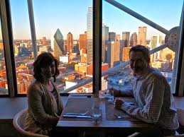 At Wolf Gang Puck S 560 Restaurant Inside Reunion Tower Dallas Tx Texas Travel Dallas Restaurants Spring Break 2014