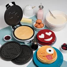 Emoji Pancake And Waffle Maker W Interchangeable Plates Pancake Maker Waffles Maker Pancakes And Waffles