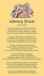 Library Poem Library Quotes School Library Lessons Library Lessons