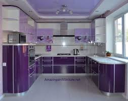 Pin By Aliaa Mostafa On Kuhnya Purple Kitchen Designs Purple Kitchen Cabinets Kitchen Furniture Design