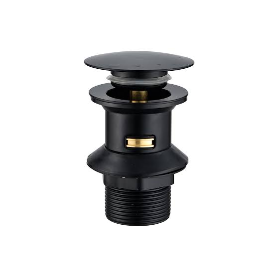 สะดืออ่างล้างหน้ามีรูน้ำล้น RA POP-BLK สีMATT BLACK Rasland