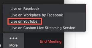It appears like this with the bigstage panel above the facebook live stream. Live Streaming Meetings Or Webinars On Youtube Zoom Help Center