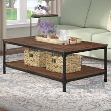 Our basket has a folding lid with faux leather closure straps. Coffee Table With Storage Baskets You Ll Love In 2021 Visualhunt
