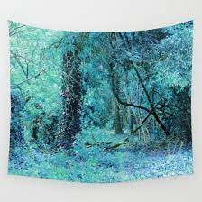 Hang 'em on walls, drape 'em on beds, divide a room, hide your secret stuff. Aqua Teal Tree Landscape Wall Tapestry By 2sweet4words Designs Landscape Wall Tapestry Tapestry Blue Tapestry