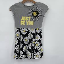 Justice Girls dress size 8 short sleeve Sunflowers Just Be You Graphic Knit  | eBay