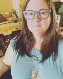 My Red project for March 1st.... Tiny gems, faceted garnet rondelles  wrapped in sterling silver to a hammered sterling heart. ❤️