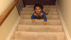 Around a 13 foot jump down, and i had to jump 14 feet to make it. Sneaky Toddler Escapes Down The Stairs During Bedtime Daily Mail Online