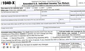 Get ready for this year's tax season quickly and safely with pdffiller! 1040 X Form 2021 Amended Tax Return 1040 Forms Zrivo