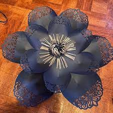Paper Flowers Pdf Medium Rose 8 5x11 Inches Fit Petal Etsy Paper Flower Template Giant Paper Flowers Diy Paper Flowers