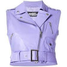 Jeremy Scott Leather Biker Vest Leather Biker Vest Leather Jackets Women Designer Leather Jackets