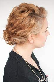 Use some gel to slick the top hair down and then tie the curly hair into a topknot. Super Easy Updo Hairstyle Tutorial For Curly Hair Hair Romance