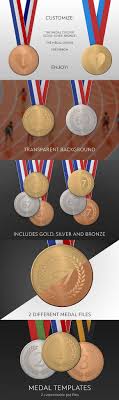 Medal Mockup Gold Design Medals Stripes Design