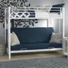 White Metal Twin Futon Bunk Bed Overstock Com Shopping The Best Deals On Kids Beds Futon Bunk Bed Metal Bunk Beds White Bunk Beds