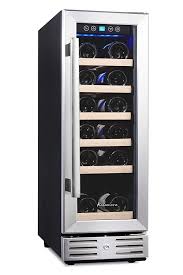 Wm Kalamera 12 Built In Frost Free Stainless Steel Glass Door Wine Cooler In 2020 Built In Wine Cooler Tempered Glass Door Wine Fridge