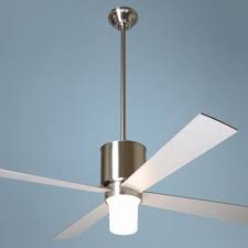 52 Modern Fan Lapa Bright Nickel With Light Ceiling Fan Lampsplus Com Ceiling Fan Modern Fan Lighting Ceiling Fans