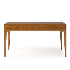 Home & computer desk type. Simpli Home Harper Solid Hardwood Mid Century Modern 60 Inch Wide Desk In Light Golden Brown Axchrp 10lgb Best Buy
