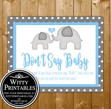 Due to the electronic nature of digital files, once a file has been downloaded or emailed to you, it cannot be returned or payment. 10 Baby Shower Games Pack Blue Elephant Theme For Boy Wittyprintables