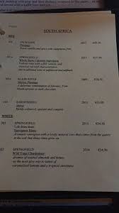some of the wine options picture of the chart house
